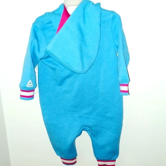 NWT Reebok Infant Hooded Zipup Romper - Picture 4 of 7